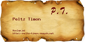 Peltz Timon névjegykártya